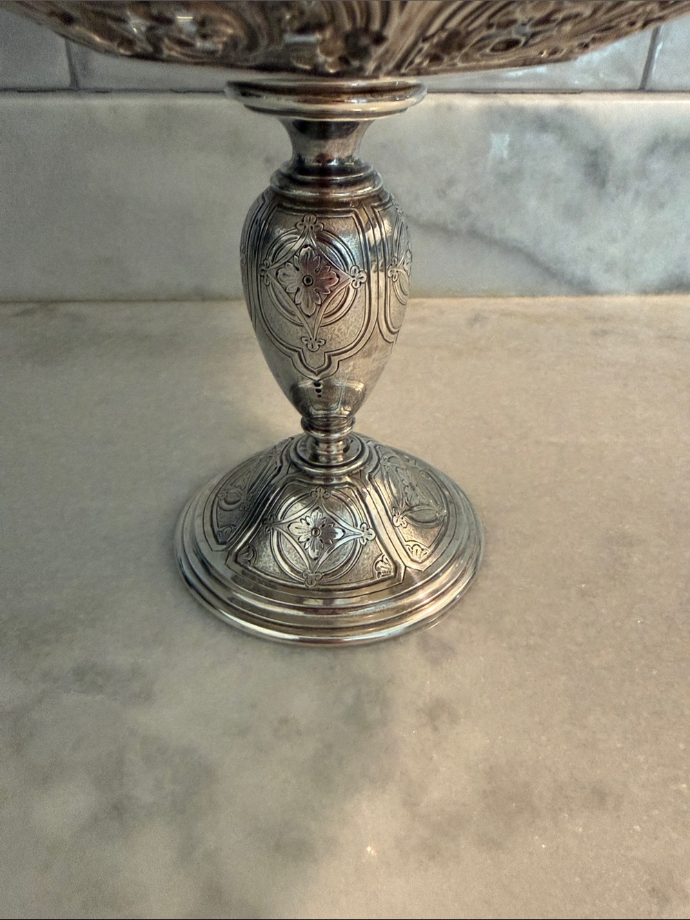 Antique Tiffany & Co. Sterling Silver Tazza Pedestal Centerpiece BB1754 Rare - Picture 2 of 10
